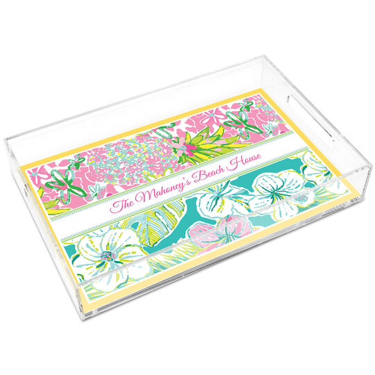 Bali Tropique Lucite Tray